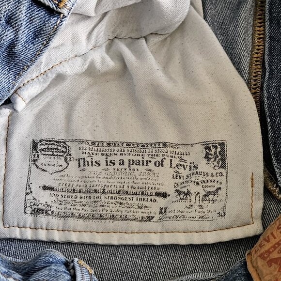 Levi's Jeans Mens 34 x 34 / 32 Blue 501 Straight Leg Cotton Denim Western Cowboy - Picture 15 of 16